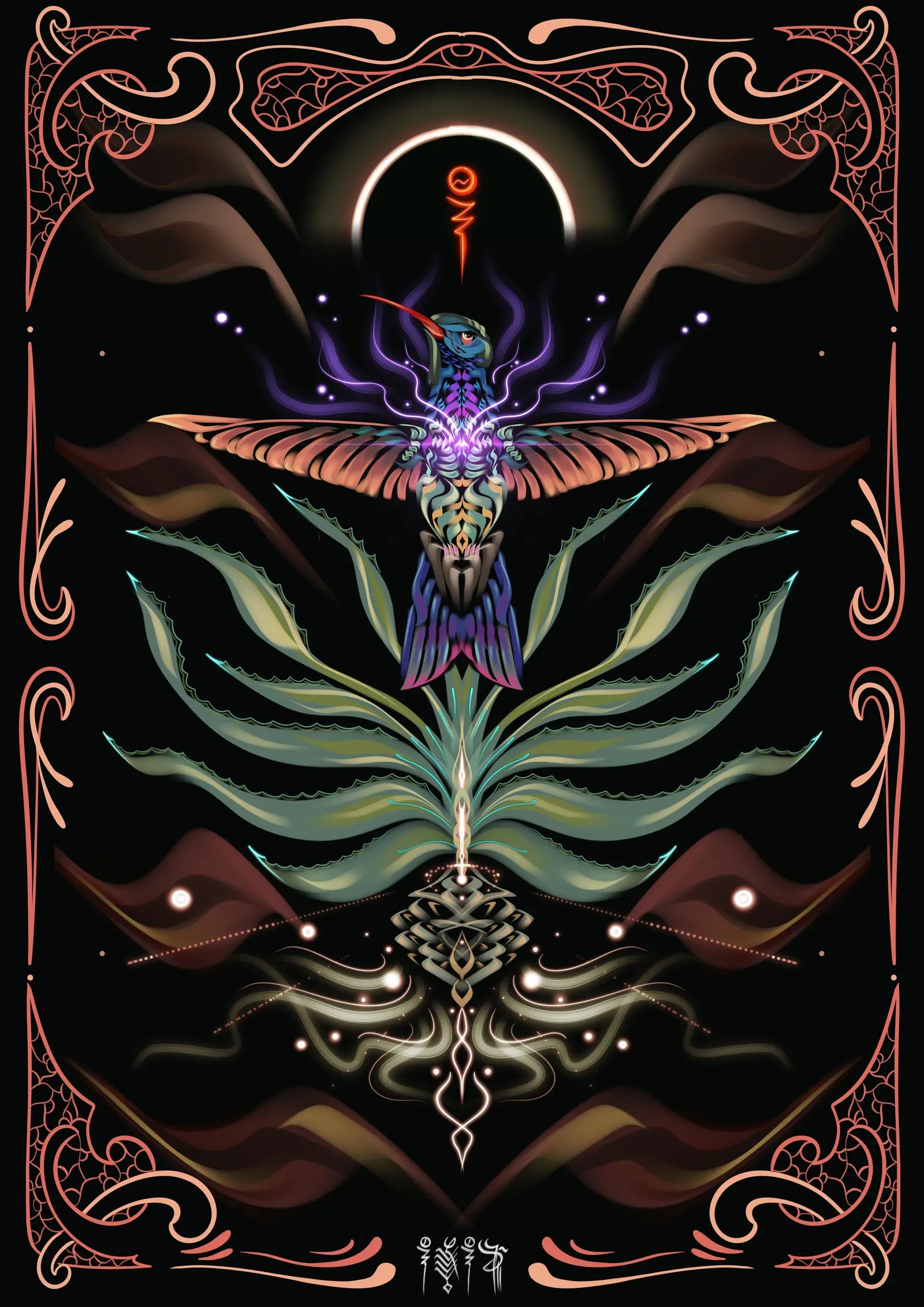 Colibrí Huitzilin, impresión en canvas