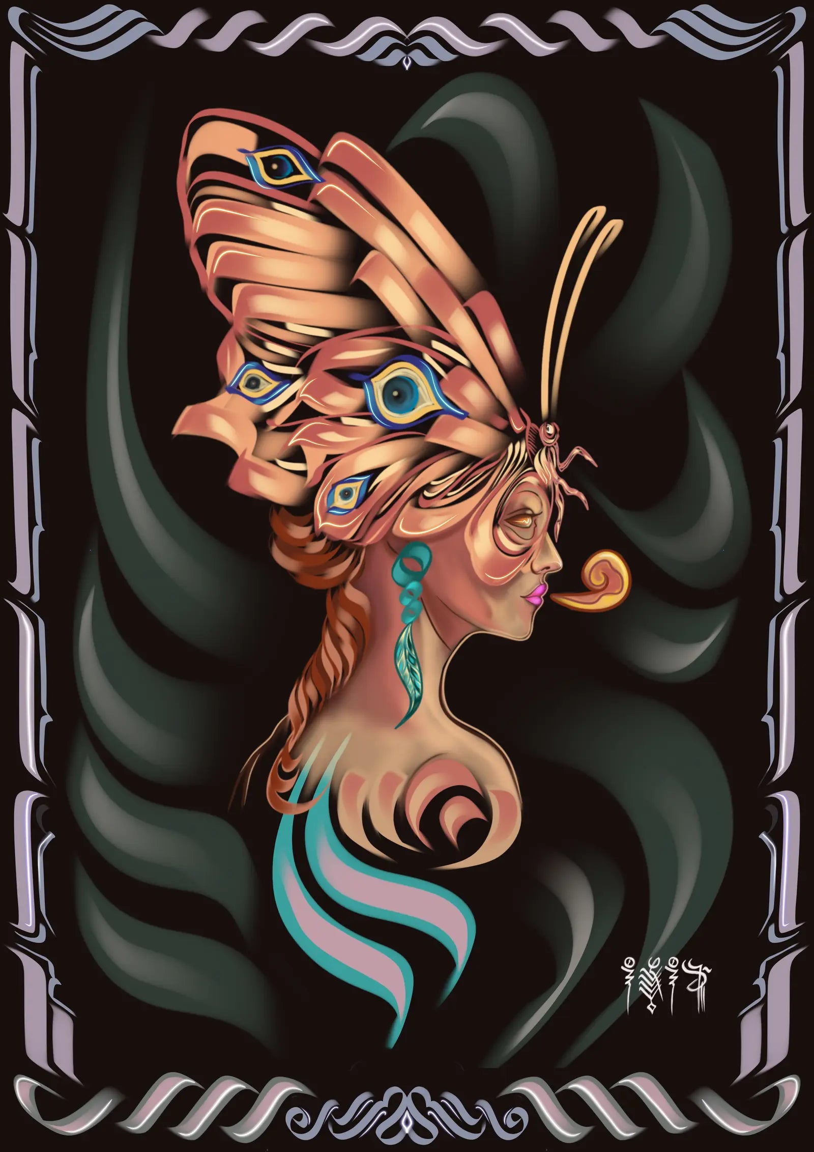 Mariposa Náhuatl, impresión en canvas