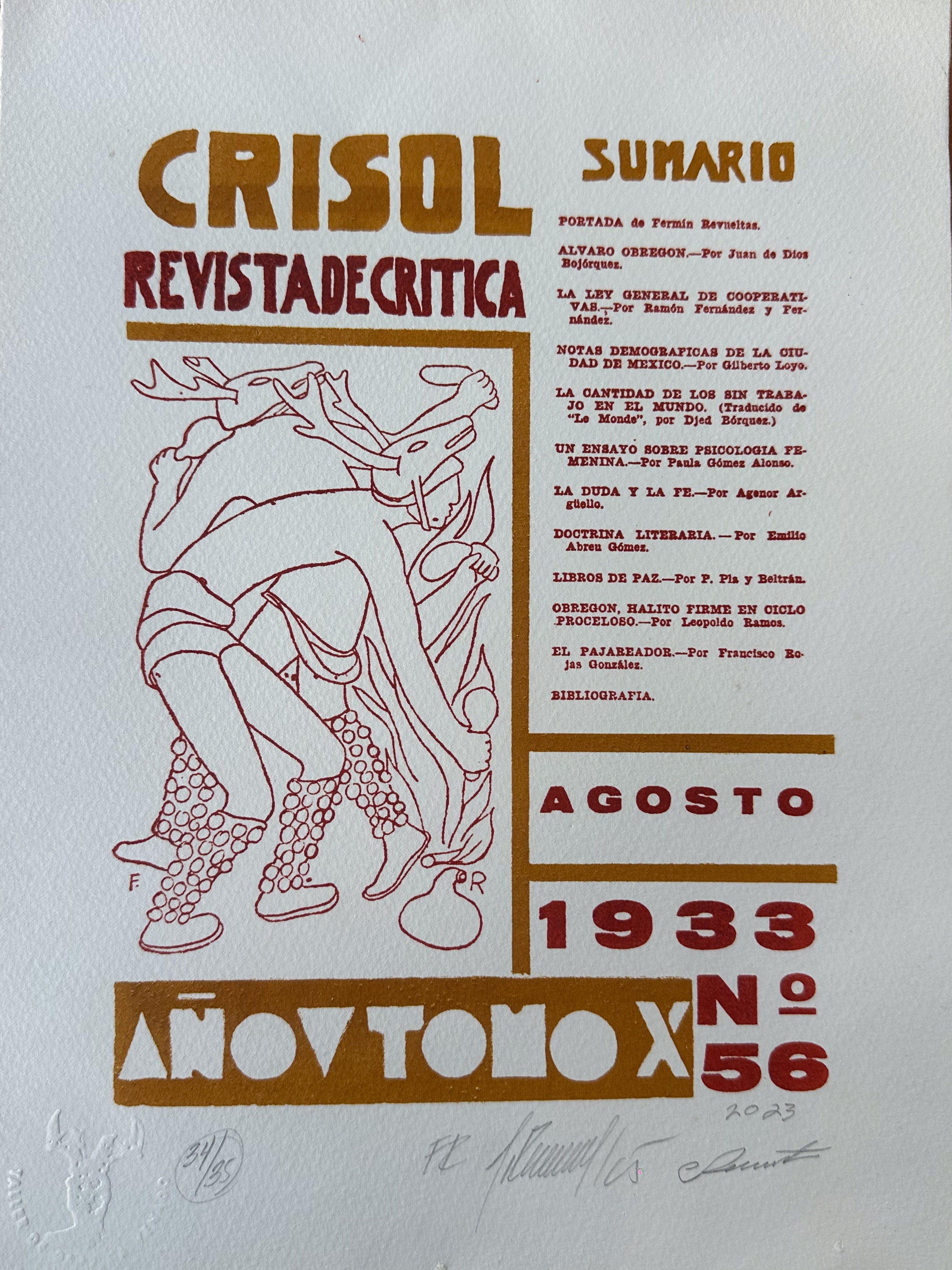 Venado portada crisol revista de critica 1933