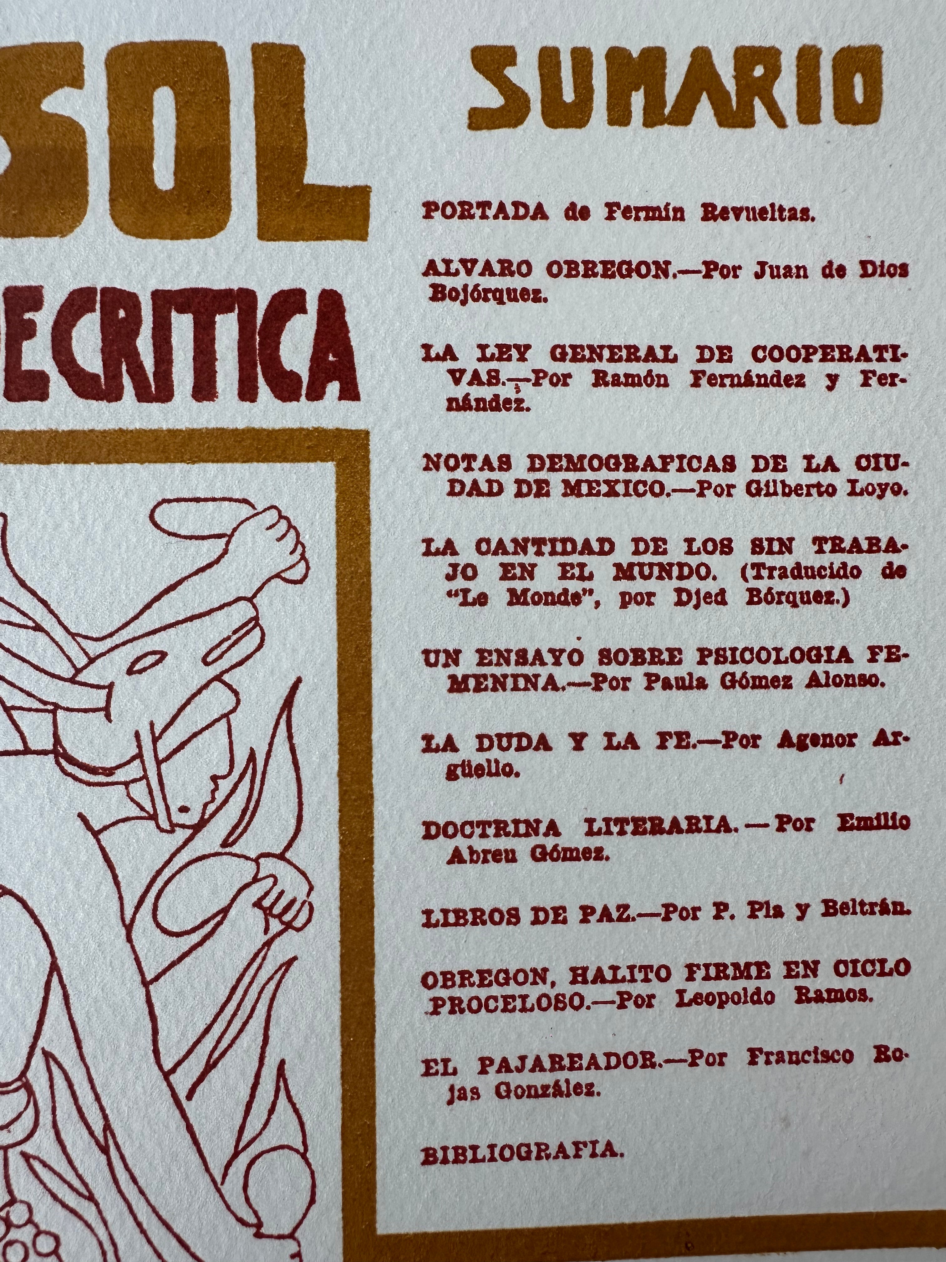 Venado portada crisol revista de critica 1933